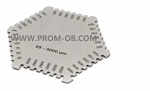 Толщиномер-гребенка мокрого слоя (нержавеющая сталь), 25-3000 мкм